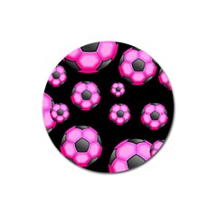 Wallpaper Ball Pattern Pink Magnet 3  (round) by Alisyart