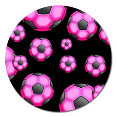 Wallpaper Ball Pattern Pink Magnet 5  (round) by Alisyart