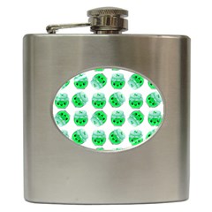 Kawaii Lime Jam Jar Pattern Hip Flask (6 Oz) by snowwhitegirl