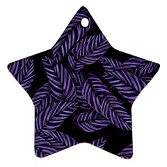 Tropical Leaves Purple Ornament (star) by snowwhitegirl
