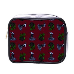 Gothic Girl Rose Red Pattern Mini Toiletries Bag (one Side) by snowwhitegirl