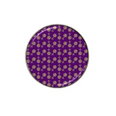 Victorian Crosses Purple Hat Clip Ball Marker by snowwhitegirl