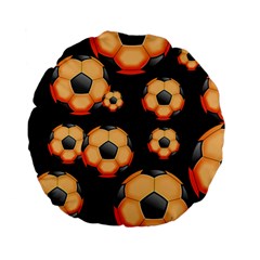 Wallpaper Ball Pattern Orange Standard 15  Premium Flano Round Cushions by Alisyart