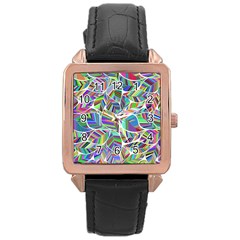 Leaves Leaf Nature Ecological Rose Gold Leather Watch 