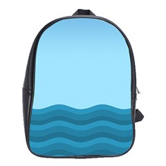 Making Waves School Bag (xl) by WensdaiAmbrose