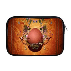 Wonderful Steampunk Easter Egg With Flowers Apple Macbook Pro 17  Zipper Case by FantasyWorld7
