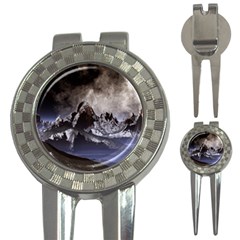 Mountains Moon Earth Space 3-in-1 Golf Divots by Pakrebo
