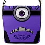 Evil Purple Flap Closure Messenger Bag (S)