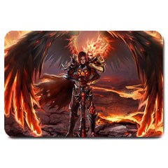 Fantasy Art Fire Heroes Heroes Of Might And Magic Heroes Of Might And Magic Vi Knights Magic Repost Large Doormat  by Sudhe