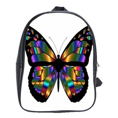 Abstract Animal Art Butterfly School Bag (large)