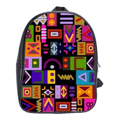 Abstract A Colorful Modern Illustration School Bag (large)