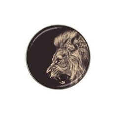 Angry Male Lion Hat Clip Ball Marker by Sudhe
