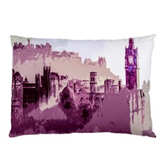 Abstract Painting Edinburgh Capital Of Scotland Pillow Case (two Sides) by Sudhe