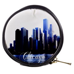Abstract Of Downtown Chicago Effects Mini Makeup Bag by Sudhe