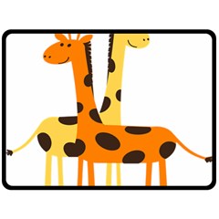 Giraffe Africa Safari Wildlife Fleece Blanket (large)  by Sudhe