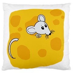 Rat Mouse Cheese Animal Mammal Large Cushion Case (two Sides) by Sudhe