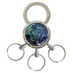 City Night Landmark 3-ring Key Chains by Sudhe