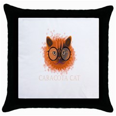 Cat Smart Design Pet Cute Animal Throw Pillow Case (black) by Sudhe