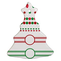 Christmas Borders Frames Holiday Ornament (christmas Tree) 