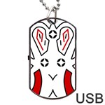 Traditional Art Torajan Pattern Dog Tag USB Flash (One Side) Front