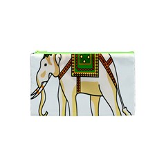 Elephant Indian Animal Design Cosmetic Bag (xs) by Sudhe
