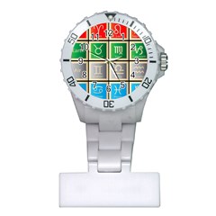 Set Of The Twelve Signs Of The Zodiac Astrology Birth Symbols Plastic Nurses Watch by Sudhe