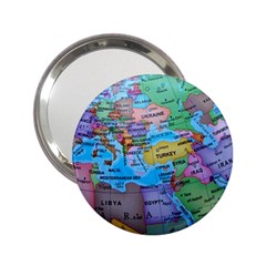 Globe World Map Maps Europe 2 25  Handbag Mirrors by Sudhe