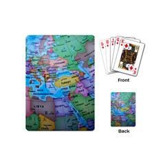 Globe World Map Maps Europe Playing Cards (mini) by Sudhe