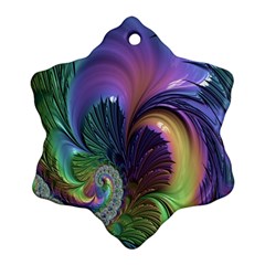 Fractal Artwork Art Swirl Vortex Ornament (snowflake) by Sudhe