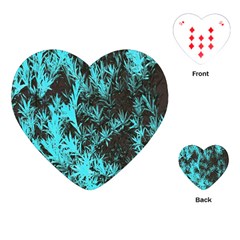Blue Etched Background Playing Cards (heart) by Sudhe