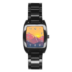 Image Sunset Landscape Graphics Stainless Steel Barrel Watch by Sudhe