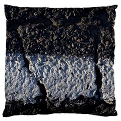 Asphalt Road  Large Flano Cushion Case (one Side) by rsooll