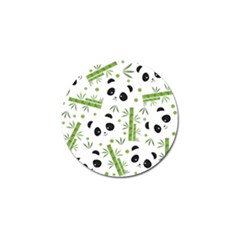 Giant Panda Bear Bamboo Icon Green Bamboo Golf Ball Marker by Sudhe
