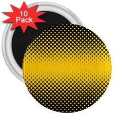 Dot Halftone Pattern Vector 3  Magnets (10 Pack)  by Mariart