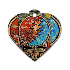 Grateful Dead Rock Band Dog Tag Heart (two Sides) by Sudhe