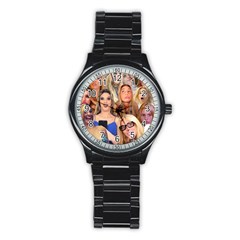 Lele Pons - Funny Faces Stainless Steel Round Watch by Valentinaart