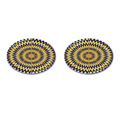 Illusion Head Idea Irritation Cufflinks (oval) by Pakrebo