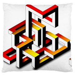 Maze Illusion Drawing Vector Standard Flano Cushion Case (two Sides) by Pakrebo