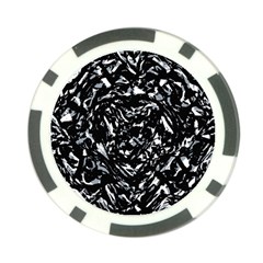 Dark Abstract Print Poker Chip Card Guard by dflcprintsclothing