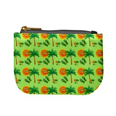 Holiday Tropical Smiley Face Palm Mini Coin Purse by Pakrebo