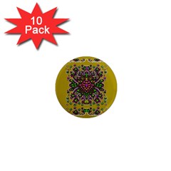 Ornate Dots And Decorative Colors 1  Mini Magnet (10 Pack)  by pepitasart