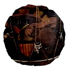 Grand Army Of The Republic Drum Large 18  Premium Round Cushions by Riverwoman