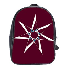 Star Sky Design Decor Red School Bag (xl)