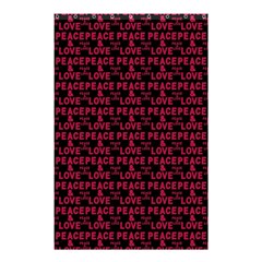 Peace And Love Typographic Print Pattern Shower Curtain 48  X 72  (small)  by dflcprintsclothing