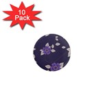 Purple flowers 1  Mini Magnet (10 pack) 