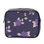 Purple flowers Mini Toiletries Bag (Two Sides)