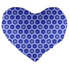 A Hexagonal Pattern Unidirectional Large 19  Premium Heart Shape Cushions by Pakrebo
