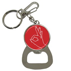 A-ok Perfect Handsign Maga Pro-trump Patriot On Pink Background Bottle Opener Key Chains by snek