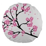 Blossoms Branch Cherry Floral Large 18  Premium Flano Round Cushions Front
