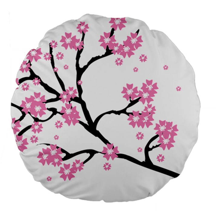 Blossoms Branch Cherry Floral Large 18  Premium Flano Round Cushions